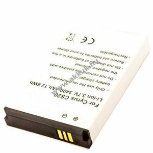 Helyettesítő akku Cyrus CS20 mobiltelefon CYR10022 HE-129384 3, 7V 3400mAh Li-Ion kép