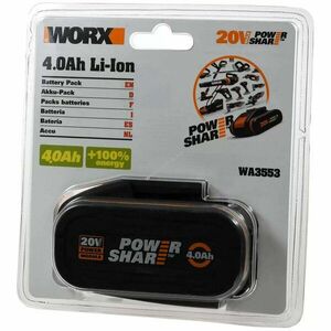Worx WA3553 szerszámgép akku 20V 4000mAh Li-Ion kép