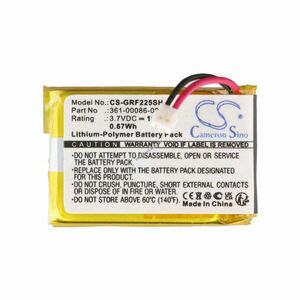 Helyettesítő akku Garmin Vivoactive 4 Forerunner 225 Approach G10 361-00086-23 3, 7V 180mAh okosóra kép