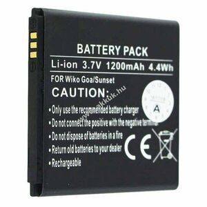 Helyettesítő akku Wiko Goa Sunny Sunset S104-K42000-014 2502 mobiltelefon 3, 7V 1100mAh Li-Ion kép