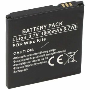 Helyettesítő akku Wiko KITE KITEB1409043730 1800mAh mobiltelefon kép