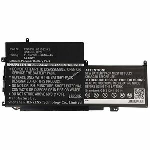 Helyettesítő akku HP Spectre X360 HSTNN-LB7C PG03XL 11, 55V 5600mAh laptop Li-Polymer kép