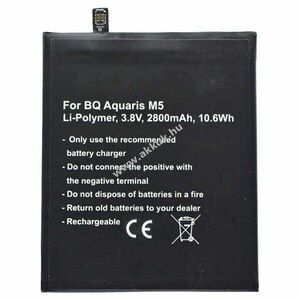 Helyettesítő akku BQ Aquaris M5 3120 mobiltelefon kép