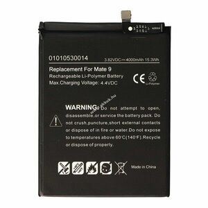 Helyettesítő akku Huawei Mate 9 HB396689ECW MHA-L09/MHA-L29/MHA-TL00 mobiltelefon 3, 8V 4000mAh Li-Po kép