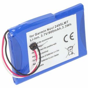Helyettesítő akku Garmin Nuvi 2405 361-00035-03 2455 LMT 3, 7V 900-1200mAh GPS és navigáció Li-Ion kép