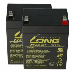 Helyettesítő akku orvostechnikai KungLong Sabina 2 Sabina Lifter II 12V 2, 9Ah 2db/csomag AGM kép