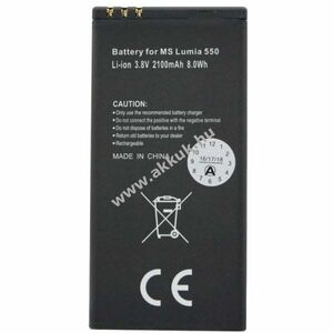 Helyettesítő akku Nokia Lumia BV-T5A 3, 8V 2000mAh mobiltelefon Li-Ion kép