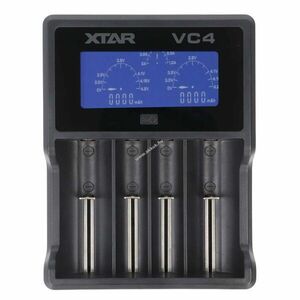 Xtar VC4 4-csatornás Li-Ion és NiMH LCD gyorstöltő 18650 AA AAA C D kép