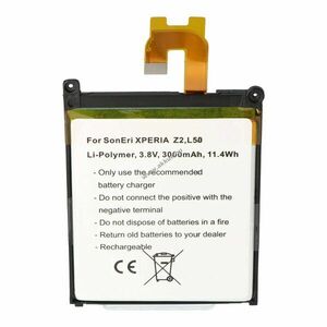 Helyettesítő akku mobiltelefon Sony Ericsson Xperia Z2 L50 L50u L50W L50T 1588-4170 LIS1543ERPC kép