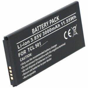 Helyettesítő akku mobiltelefon TCL 501 3, 85V 3000mAh 11, 55Wh Li-Polymer kép
