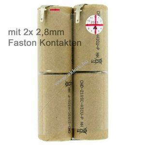 Helyettesítő akku Bosch AGS10 2607335003 Faston 2, 8mm csatlakozókkal kerti gép kép
