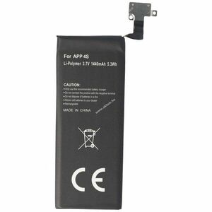 Helyettesítő akku Apple iPhone 4S 616-0579 GB-S10-423282-0100 1440mAh mobiltelefon Li-Ion kép