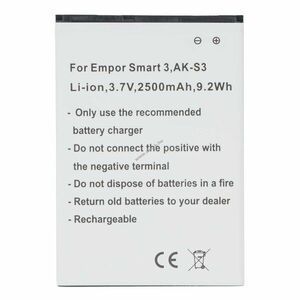 Helyettesítő akku Emporia Smart 3 AK-S3 3, 7V 2500mAh 9, 2Wh mobiltelefon Li-Ion kép
