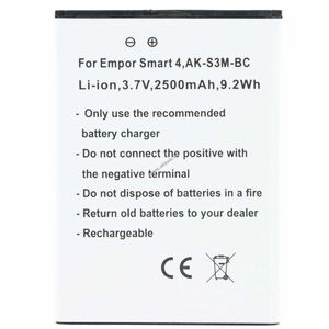 Helyettesítő akku Emporia Smart 4 AK-S3M-BC mobiltelefon 3, 7V 2500mAh 9, 2Wh Li-Ion kép
