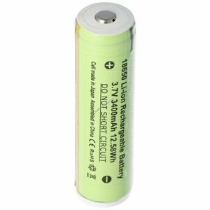 Helyettesítő akku Panasonic 18650ICR zseblámpa 3.7V 3400mAh 1db/csomag Li-Ion kép