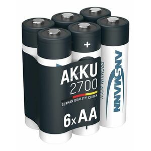 Ansmann Typ 2700 AA Mignon ceruza akku 1, 2V 2700mAh 6db/csomag NiMH kép