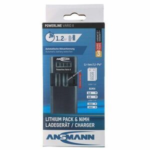Ansmann Powerline Vario univerzális töltő Li-Ion/Li-Po/NiMH AA AAA fényképezőgép videokamera kép