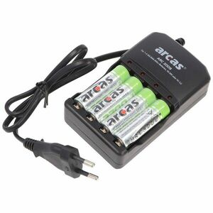 Arcas töltő AA Mignon ceruza akku 1, 2V 2700mAh 4db/csomag NiMH kép