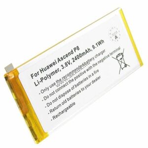 Helyettesítő akku Huawei Ascend P8 HB3447A9EBA 3, 8V 2400mAh mobiltelefon kép