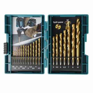 Makita B-67795 HSS fúrókészlet 1-10mm 19db/csomag műanyag doboz kép