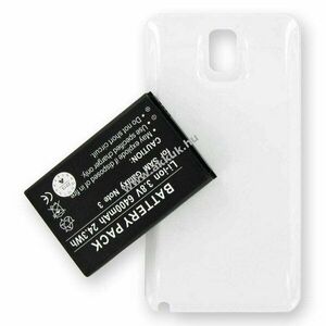 Helyettesítő akku Samsung Galaxy Note 3 B800BE 3, 8V 6400mAh mobiltelefon fehér fedél Li-Ion kép