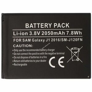 Helyettesítő akku Samsung Galaxy J1 2016 mobiltelefon SM-J120FN EB-BJ20CBE 3, 8V 1920mAh Li-Ion kép