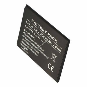 Helyettesítő akku ZTE Blade L3 Li3820T43P3h785439 3, 8V 2000mAh mobiltelefon Li-Ion kép