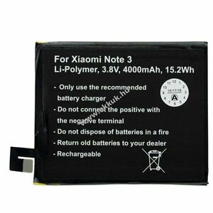 Helyettesítő akku Xiaomi BM46 Note 3 3, 8V 4000mAh mobiltelefon Li-Polymer kép