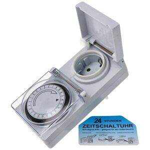 Mechanikus kültéri időkapcsoló 24h 96 kapcsolás/nap 15min IP44 3500W 230V fehér kép