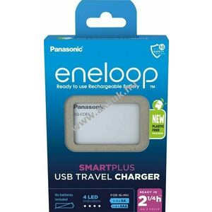 Eneloop univerzális akku töltő AA/AAA 4db töltőhely USB-C kábel 1db/csomag NiMH kép