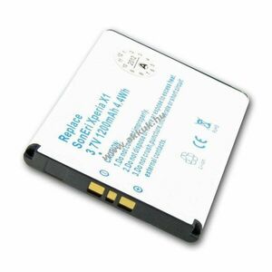 Helyettesítő akku mobiltelefon Sony Ericsson BST-41 Xperia X1 X2 X10 3, 7V 1200mAh Li-Ion kép