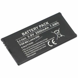 Helyettesítő akku Microsoft Lumia BV-T3G Lumia 650 Lumia 650 DS 3, 8V 2000mAh mobiltelefon kép