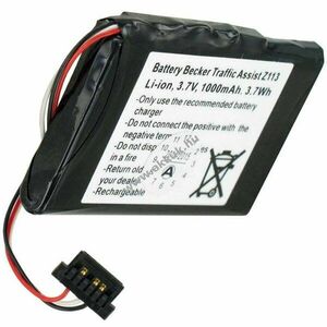 Helyettesítő akku Becker Z113 Traffic Assist Z113 SJM120 3, 7V 1000mAh GPS és navigáció Li-Ion kép