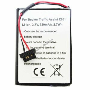 Helyettesítő akku Becker Traffic Assist Z201 S30 338937010150 GPS és navigáció kép