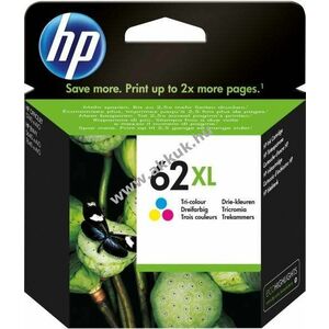 Eredeti HP színes tintapatron NR.62XL/C2P07AE nyomtató kép