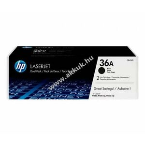 Eredeti HP nyomtató lézertoner CB436AD fekete 2x2000oldal 2db/csomag kép
