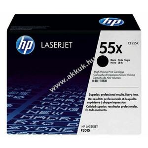 Eredeti HP lézertoner CE255X fekete 12.500 oldal nyomtató kép