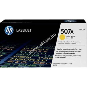 Eredeti HP lézertoner CE402A sárga 6000 oldal nyomtató kép