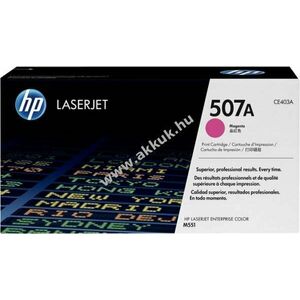 Eredeti HP lézertoner CE403A magenta 6000 oldal nyomtató kép