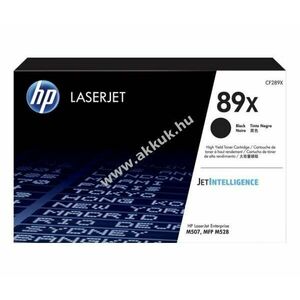 Eredeti HP lézertoner CF289X fekete 10000 oldal nyomtató kép