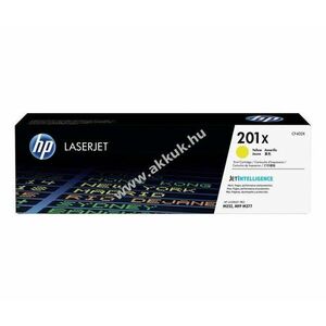 Eredeti HP lézertoner CF402X sárga 2300 oldal nyomtató kép