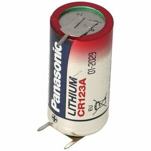 Panasonic CR123A 3V fényképezőgép elem 3 nyomtatott érintkező (2+1) érintkezőosztás 10mm kép