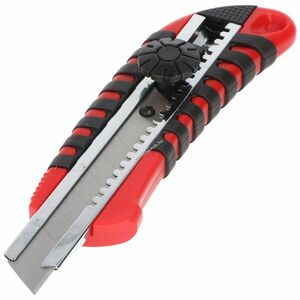 Cutter vágókés 18mm rögzítőcsavarral 2 pótpengével piros/fekete kép