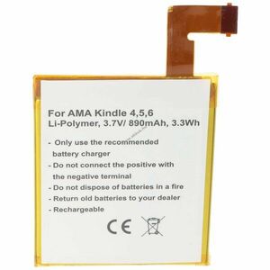 Helyettesítő akku Amazon Kindle 4/4G/5/6 tablet 515-1058-01 3, 7V 890mAh Li-Polymer kép