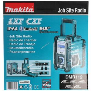 Makita DMR112 munkarádió DAB+/FM Bluetooth, akku nélkül, töltő nélkül, szerszámgép kép