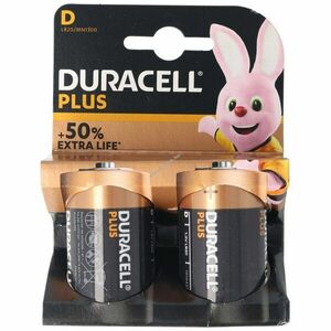 Duracell Plus D (góliát) LR20 2db/csomag hagyományos elem kép