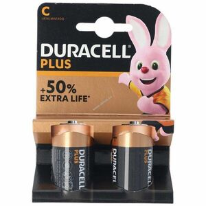Duracell Plus C (bébi méret) LR14 2db/csomag hagyományos elem kép