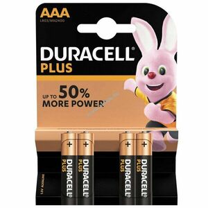 Duracell Plus AAA (mikro) 4db/csomag hagyományos elem kép