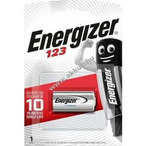Energizer CR123 3V fényképezőgép elem 1db/csomag lítium kép