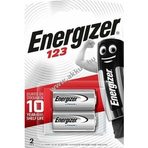 Energizer CR123 3V fényképezőgép elem 2db/csomag Lithium kép